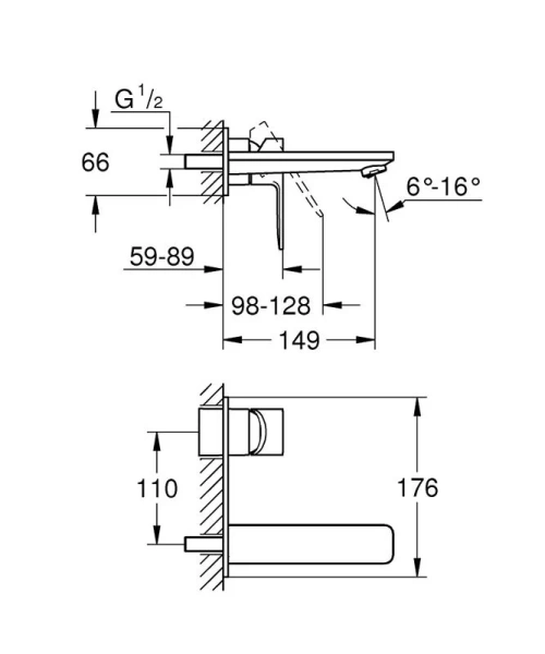 Смеситель для раковины встраиваемый Grohe Lineare 19409001 - фото 3