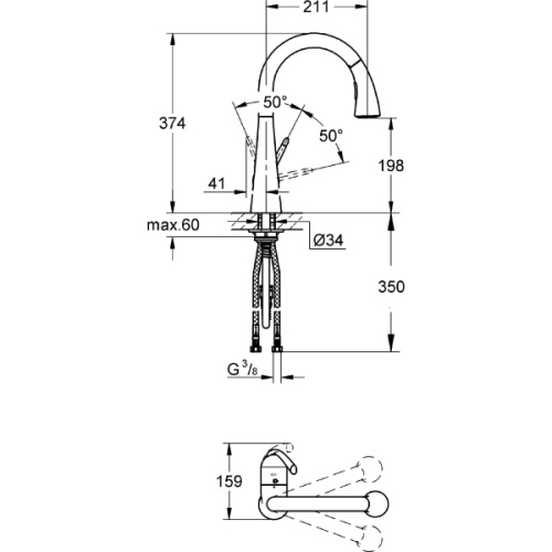Схема, с 1 монтажным отверстием - фото 9
