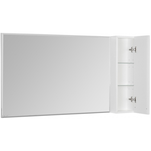 Зеркальный шкаф с подсветкой Акватон Диор 120 см правый, белый - фото 2