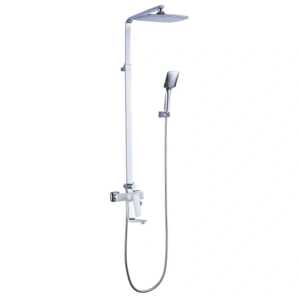 Душевая стойка, хром/белый Lemark Allegro LM5962CW - фото 1