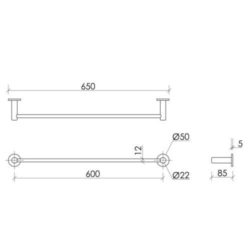 Полотенцедержатель Sancos Base брашированное золото - фото 3