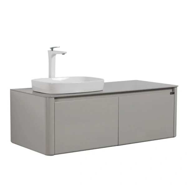Тумба с раковиной подвесная Black&White Universe 9151200 120 см серая