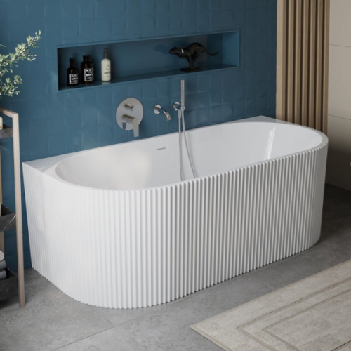 Ванна акриловая BelBagno 170x80 см пристенная белая - фото 3