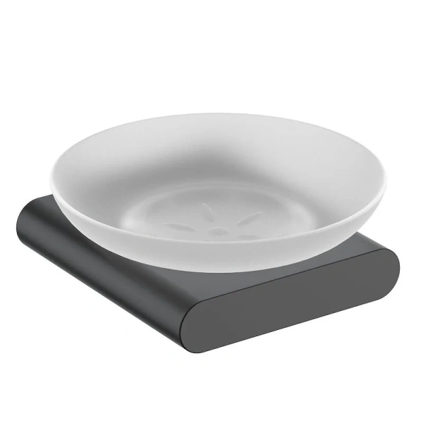 Мыльница Timo Luiro черная матовая - фото 1