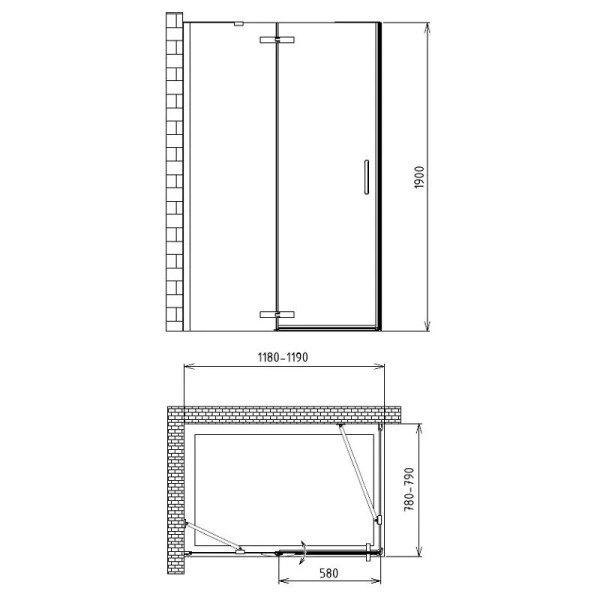 Душевой уголок Gemy Fall Tea 120 S29131 - фото 2