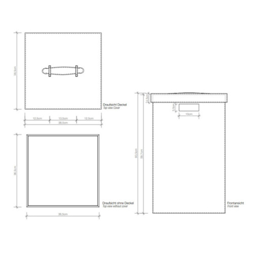 Корзина для белья Decor Walther Brownie черная кожа - фото 2