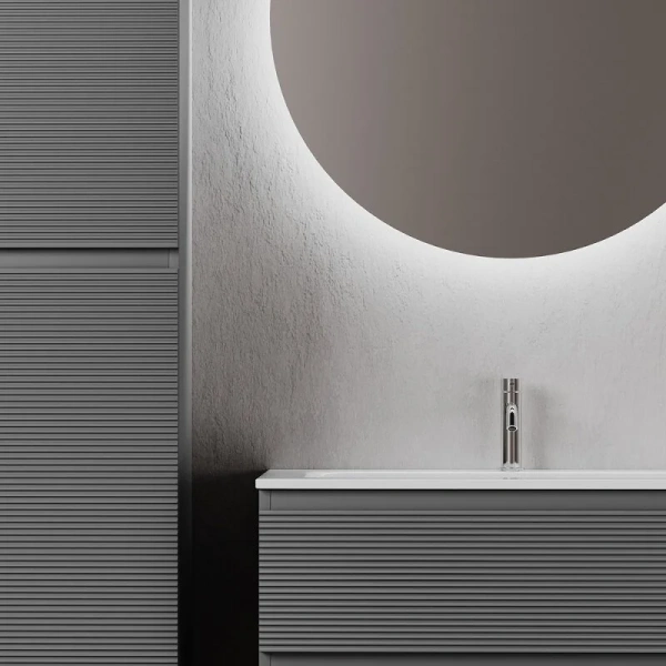 Тумба под раковину подвесная Sancos Folk 80 см ergraut soft, серая - фото 7