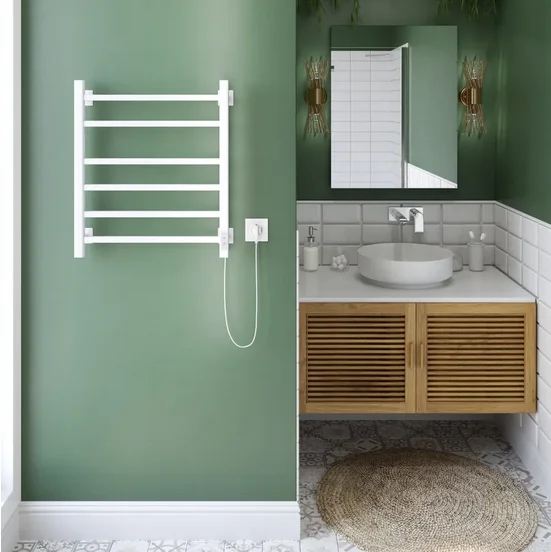 Полотенцесушитель электрический Ника Step 60х50 см белый матовый - фото 3