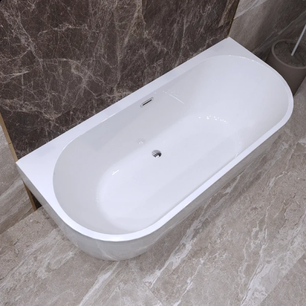 Акриловая ванна Радомир Вальс Макси 1-01-2-0-9-186К, 180 x 80 см, рама-подставка, фронтальная панель бесшовная, слив-перелив автомат Вальс цвета хром, белая - фото 1