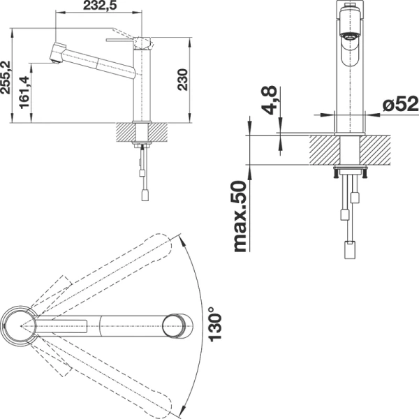 Смеситель для кухни Blanco Ambis-S нержавеющая сталь, для кухни index_1 - фото 12