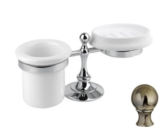 Стакан для ванной и мыльница Cezares Olimp-STT фурнитура металл - фото 3