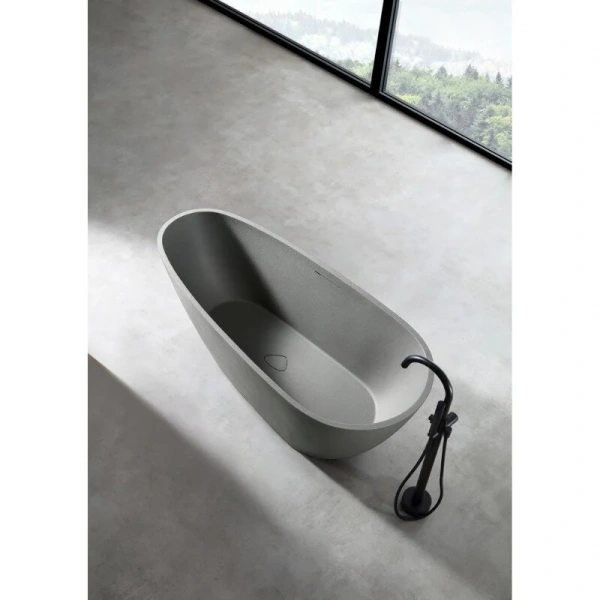 Ванна из искусственного камня Abber Dortmund 170x75 см светло-серая матовая, 170x75 см - фото 4