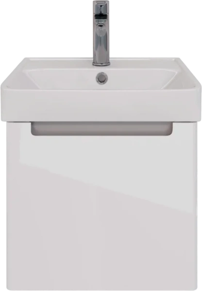 Тумба под раковину подвесная Lemark Buno Mini 45 см белый глянец, нет в наличии - фото 2