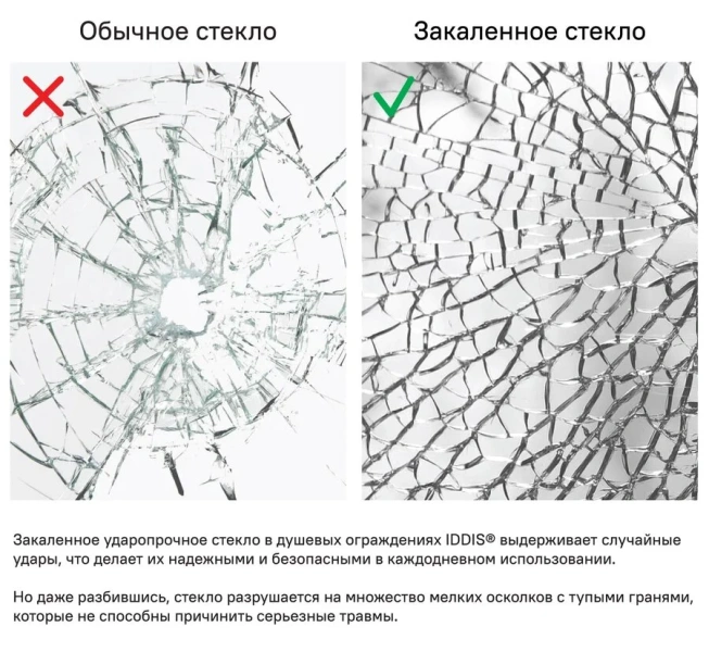 Шторка для ванны IDDIS Ray 100х140 см глянцевый алюминиевый профиль, хромированный профиль - фото 5