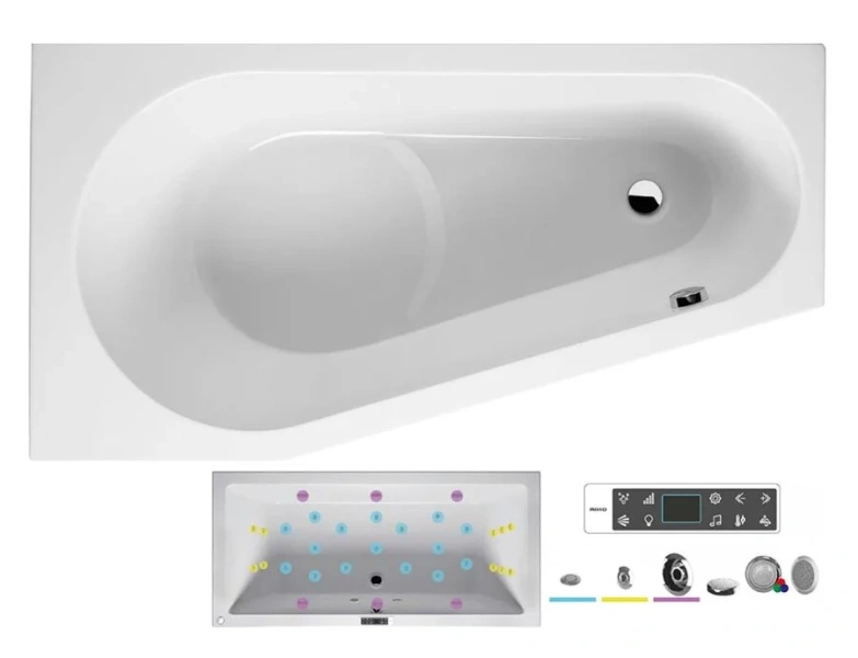 Ванна гидромассажная Riho Delta 150 x 80 см, BLISS, левая/правая - фото 4
