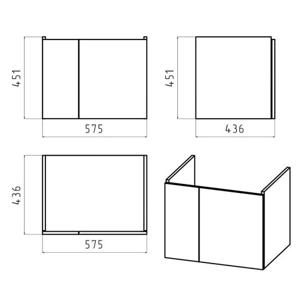 Тумба под раковину подвесная Misty Лира 60 см белая, по запросу - фото 2
