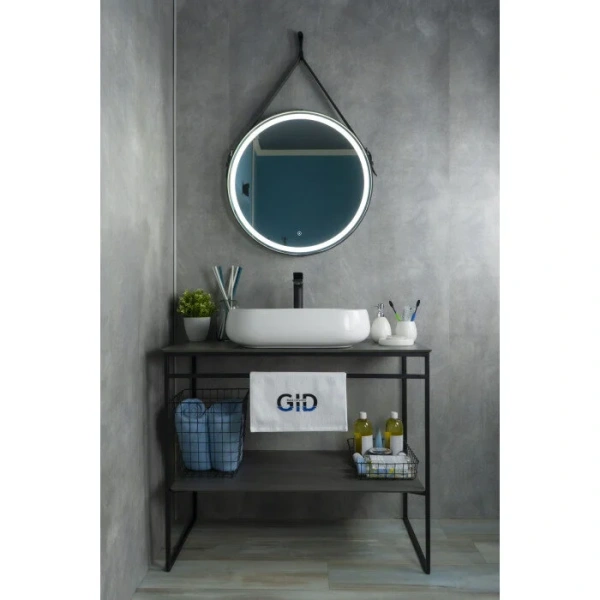 Раковина GID Geometrico N9243 56 см белая, одинарные, недорогие - фото 8