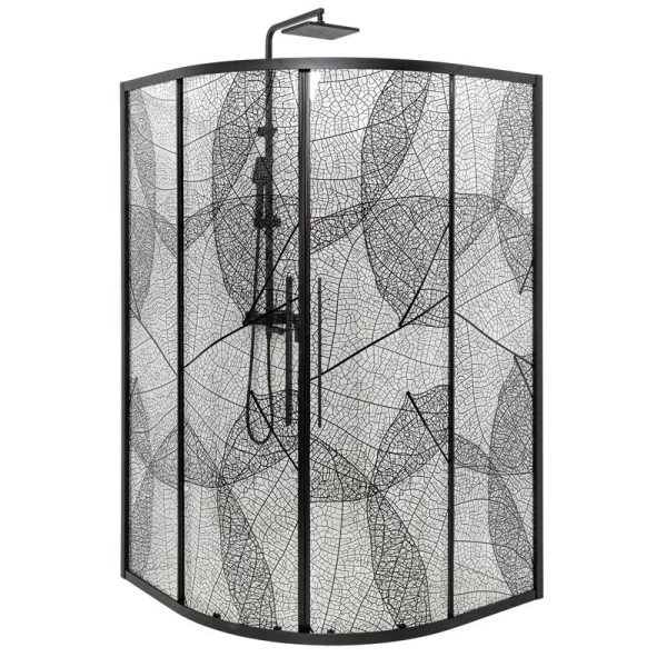 Душевой уголок Deto HB 120x120 см профиль черный - фото 3