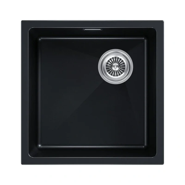 Мойка для кухни Paulmark Lumi 45 см черный металлик - фото 1