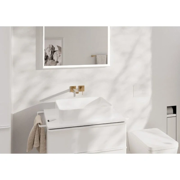Смеситель для раковины Hansgrohe Tecturis E шлифованная бронза - фото 3