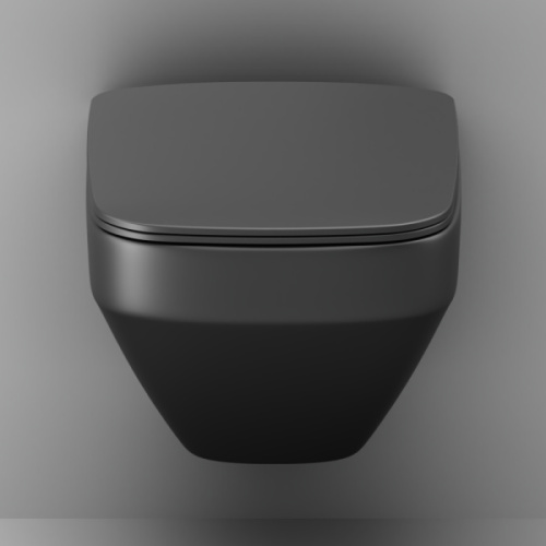 Унитаз подвесной Am.Pm Inspire 2.0 с сиденьем микролифт черный, с горизонтальным, прямым выпуском, с прямым выпуском - фото 7