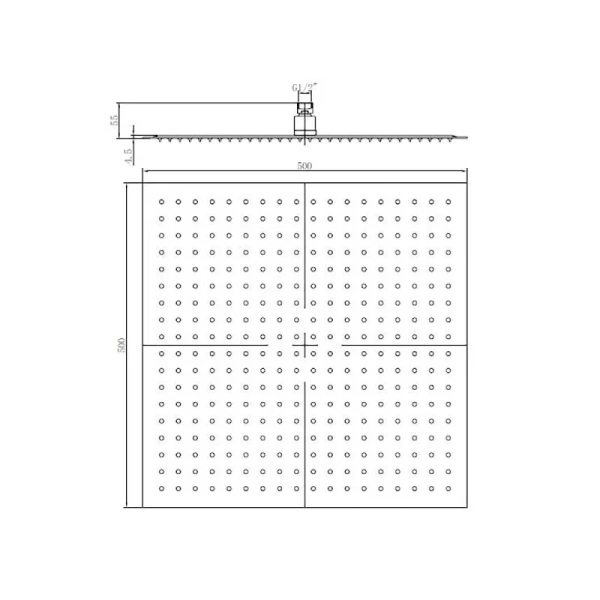 Верхний душ RGW Shower Panels SP-82 квадратный - фото 2