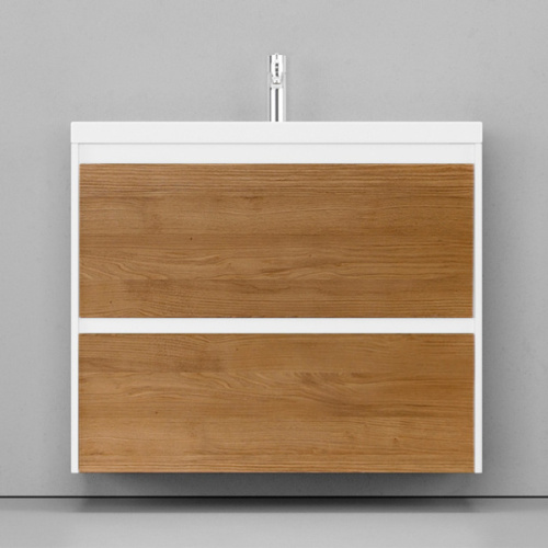 Тумба под раковину подвесная Velvex Klaufs 88 см белая/шатане, в наличии - фото 2