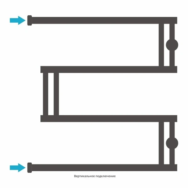 Полотенцесушитель водяной Сунержа High-Tech+ 60х60 см без покрытия - фото 4