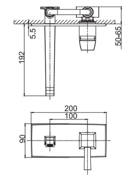 Смеситель для раковины Caprigo Diamante 50-027-crm, хром (УК042955) - фото 2