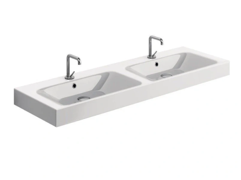 Раковина Kerasan Cento 140 см двойная - фото 1