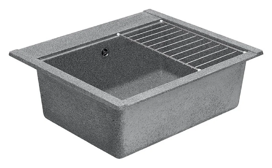 Мойка для кухни Акватон Делия 60 см серая - фото 4