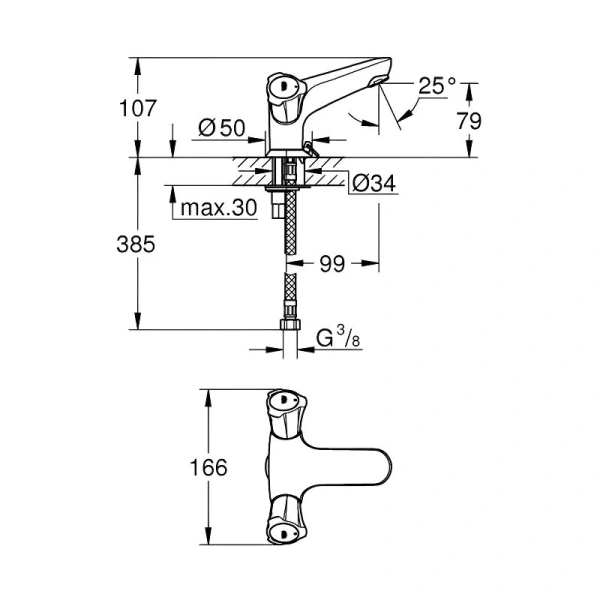 Смеситель для раковины Grohe Costa L 21100001 - фото 2