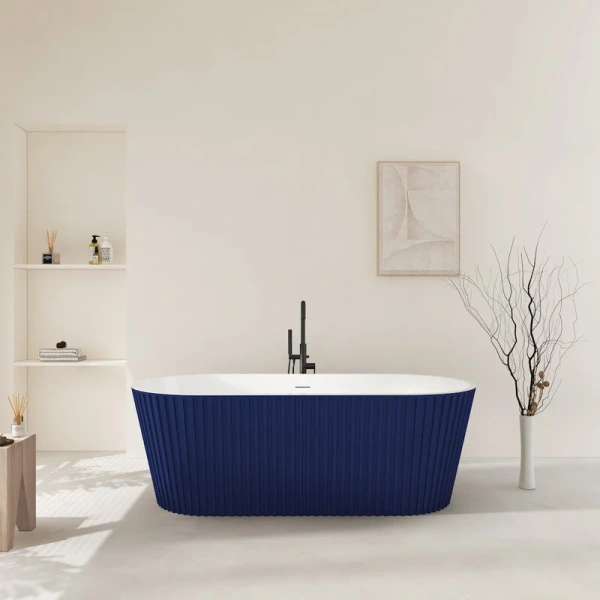 Ванна акриловая Corpa Nera Bonini CN130114, 170 х 80 см, синий матовый, отдельностоящие - фото 7