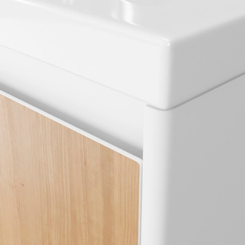 Тумба под раковину подвесная Velvex Klaufs 80 см белая/шатане, современная, hi-tech - фото 3