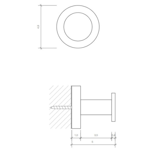 Крючок для ванной Decor Walther Basic черный матовый, современные, hi-tech - фото 2