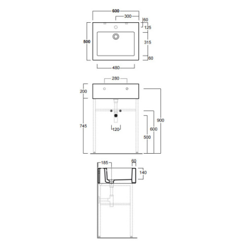 Раковина консоль Simas Frozen FZ 10 - фото 3
