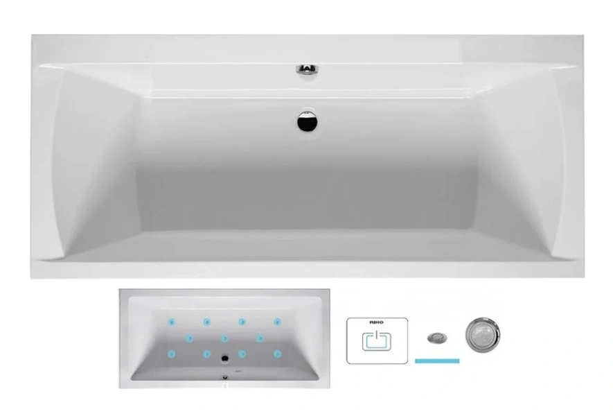 Ванна гидромассажная Riho Julia 180 x 80 см, AIR - фото 1