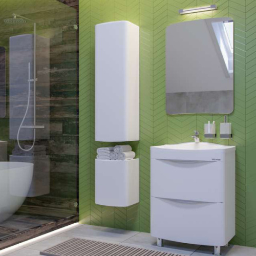 Шкаф-пенал подвесной Velvex Iva 33 см белый - фото 2