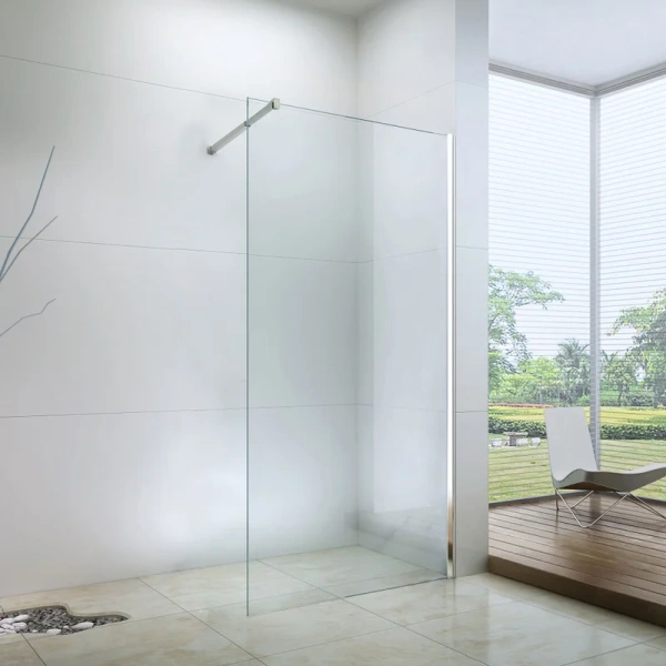 Душевая перегородка Berges Sky 80 см прозрачное стекло, профиль хром - фото 1