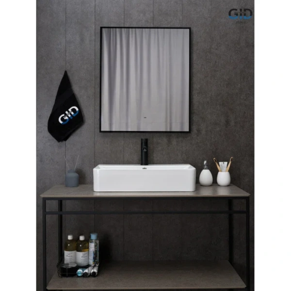 Раковина GID Geometrico N1344 61 см белая - фото 4