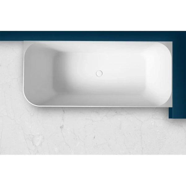 Ванна из искусственного камня Abber Stein 170x75 см левосторонняя, асимметричные - фото 5