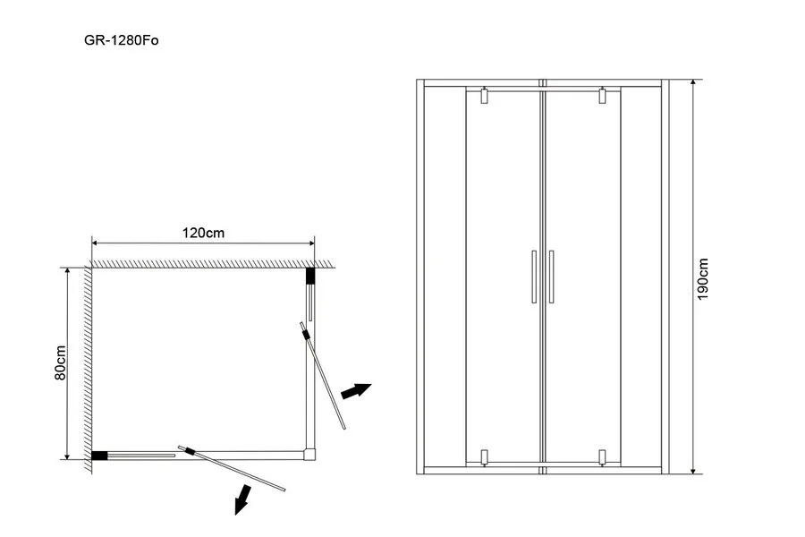 Душевой уголок Grossman Forta 120x80 см прямоугольный - фото 2