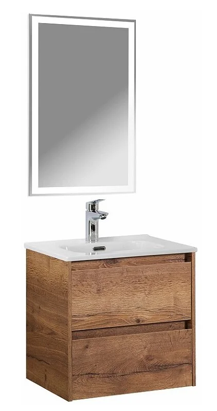 Тумба под раковину подвесная BelBagno Kraft 50 см rovere nebrasca nature - фото 3