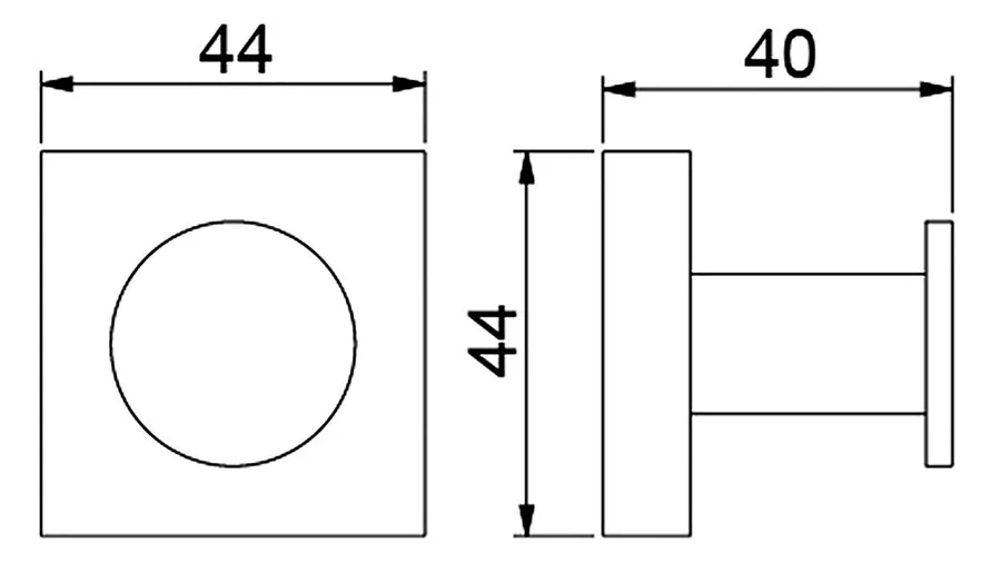 Крючок для ванной черный Timo Selene 12011/03 - фото 2