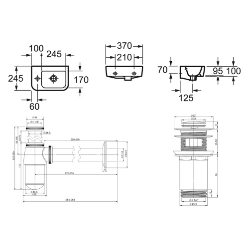 Раковина Lavinia Boho One 37 см подвесная - фото 3