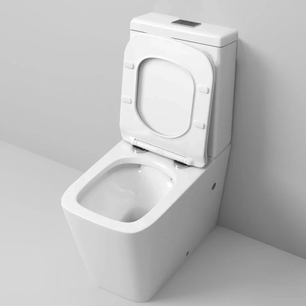 Унитаз компакт Grossman с тонкой крышкой, безободковые - фото 7