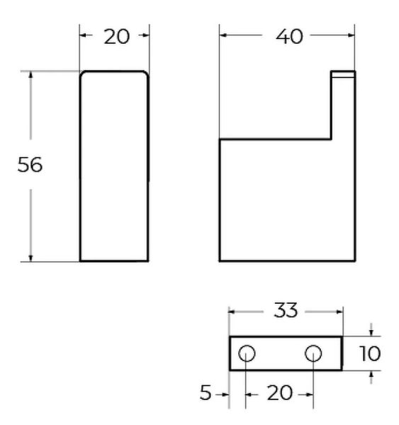 Крючок для ванной Cezares Slider оружейная сталь - фото 2