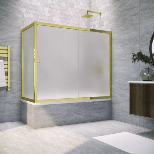 Душевая шторка на ванную стекло сатин Vegas-glass ZV+ZVF 170х70 10, матовые - фото 6