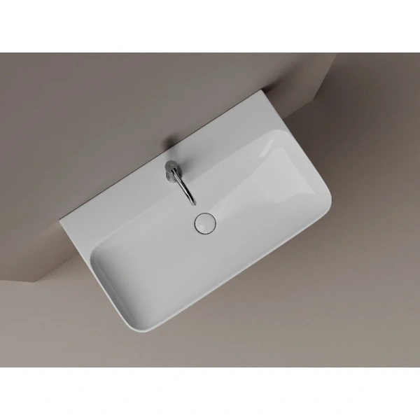 Раковина Ceramica Nova Aura 81.5 см белая, в форме чаши, прямоугольной формы - фото 5