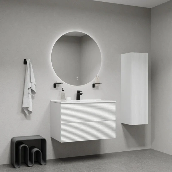 Шкаф-пенал подвесной IDDIS Bild 30 см белый - фото 4